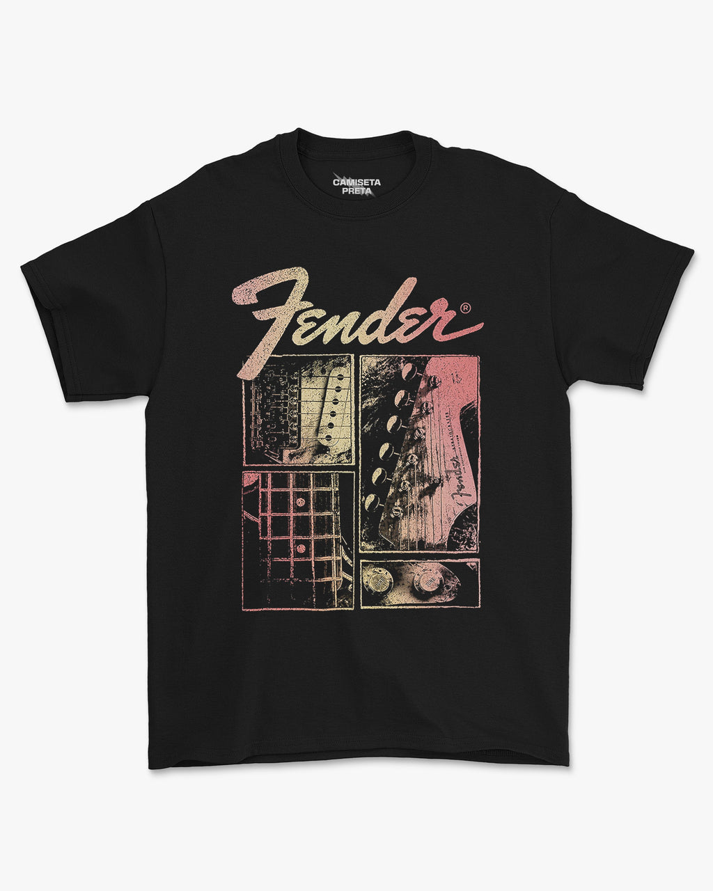 Camiseta Preta Fender Anatomy of Sound