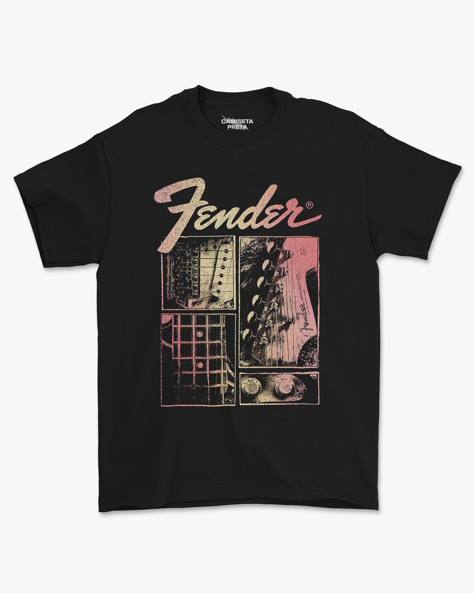 Camiseta Preta Fender Anatomy of Sound