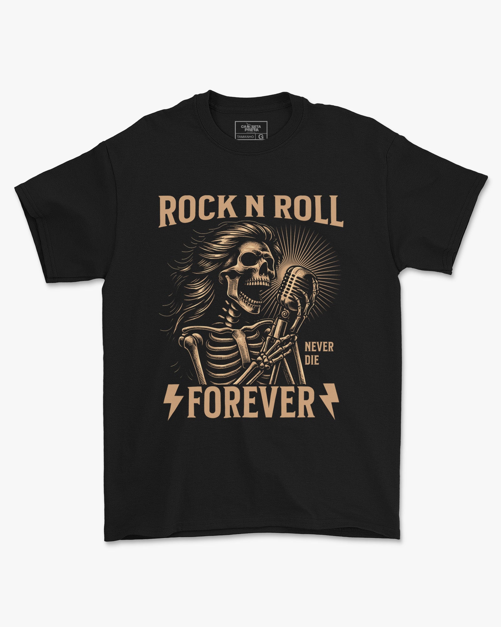 Camiseta Rock N Roll Never Die Forever