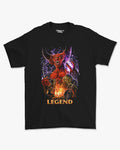 Camiseta Preta Legend Fantasy Horror Classic