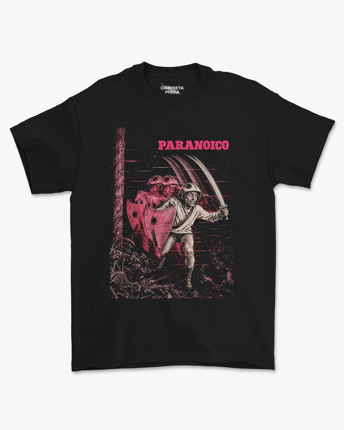 Camiseta Preta Paranoico Run for Your Life