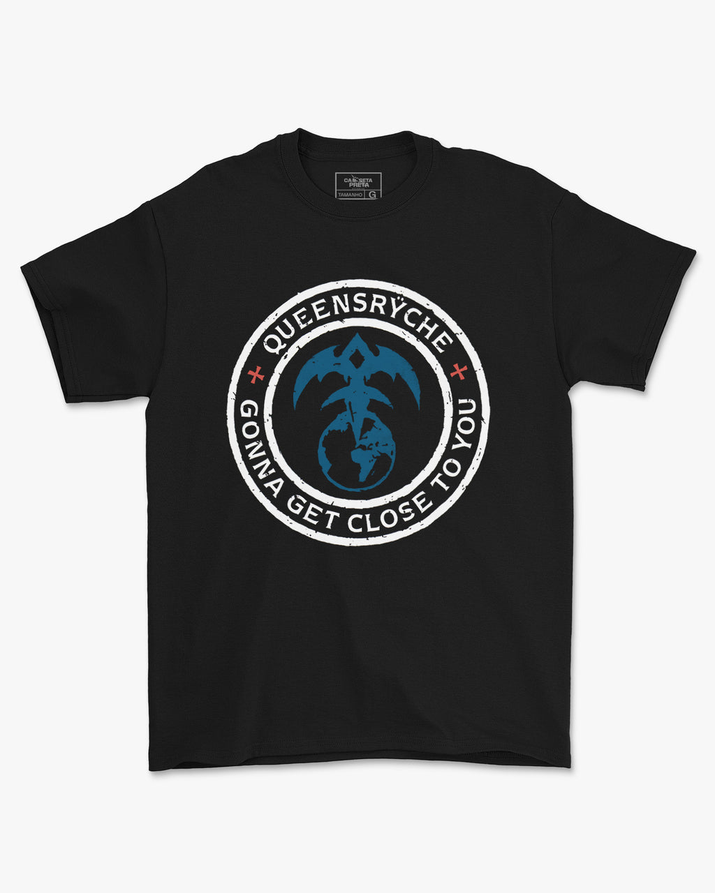 Camiseta Queensrÿche Estampa Gonna Get Close to You Preta