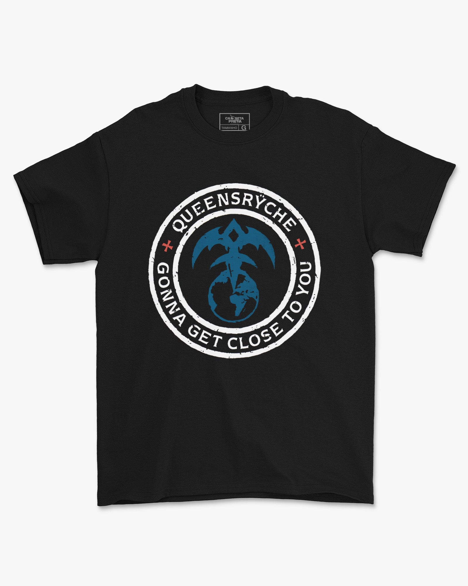 Camiseta Queensrÿche Estampa Gonna Get Close to You Preta