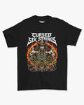Camiseta Preta Cursed Six Strings Guitar Ritual