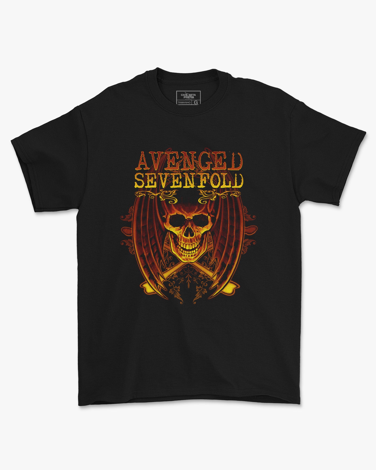 Camiseta Alternativa Avenged Sevenfold Skull Fly