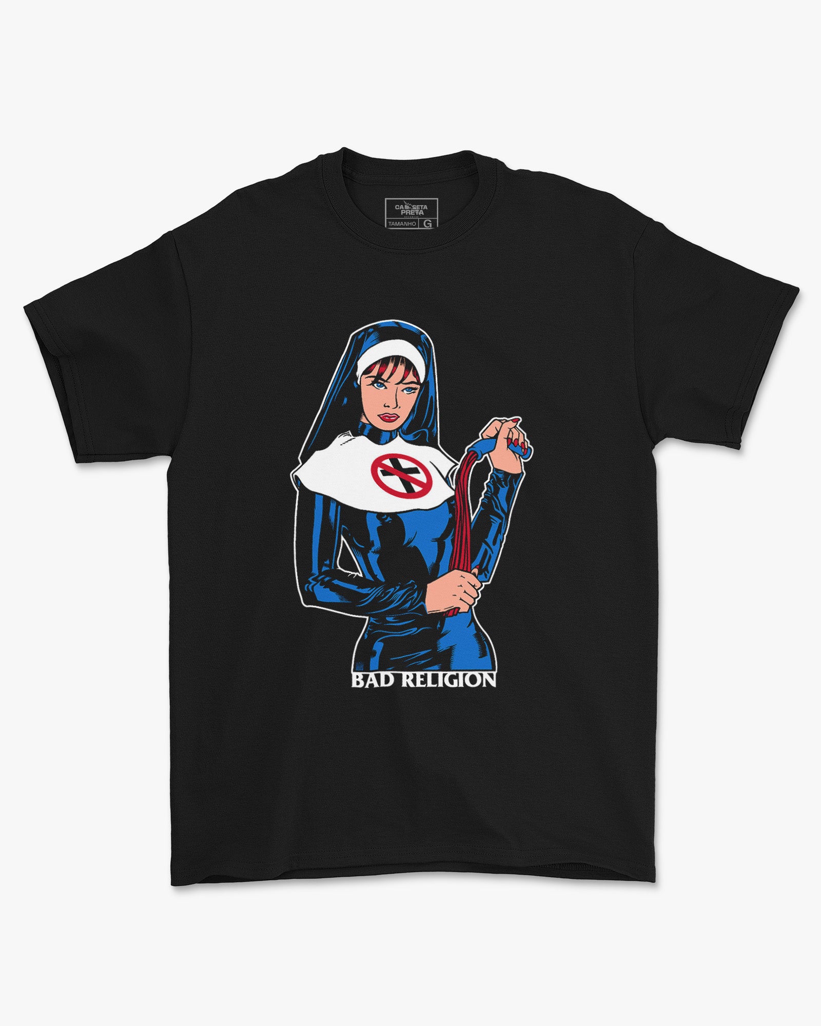 Camiseta Bad Religion Freira Punk Rock
