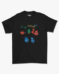 Camiseta Preta The Cure Color Faces Estampa Artística da Banda