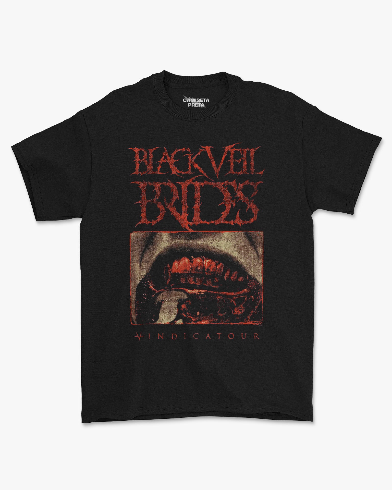 Camiseta Preta Black Veil Brides Bite the Night