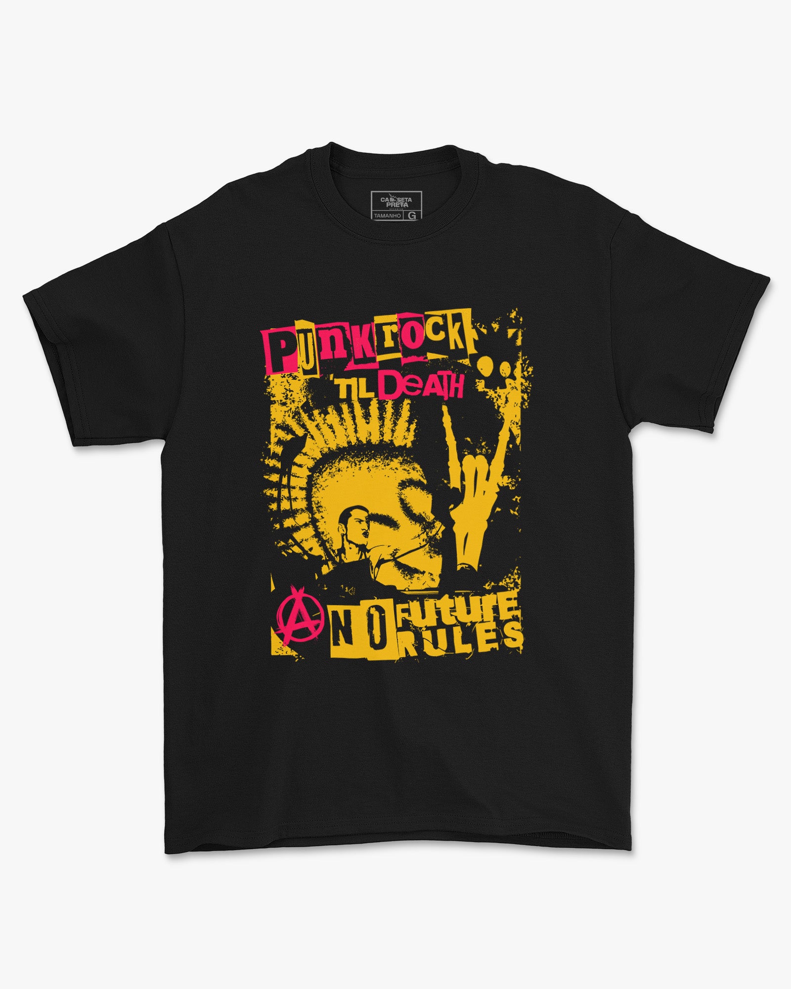 Camiseta Punk Rock Til Death Retrô