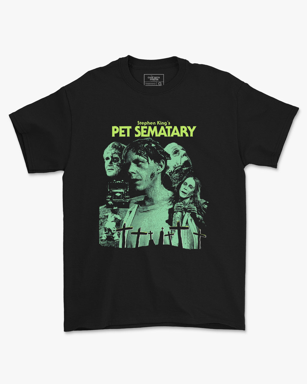 Camiseta Preta Stephen King Pet Sematary Unissex