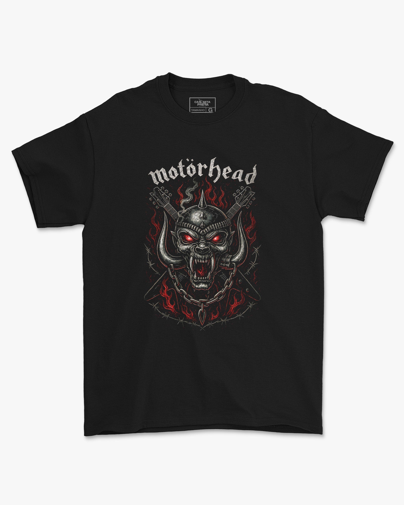 Camiseta Preta Motörhead Dog Metal