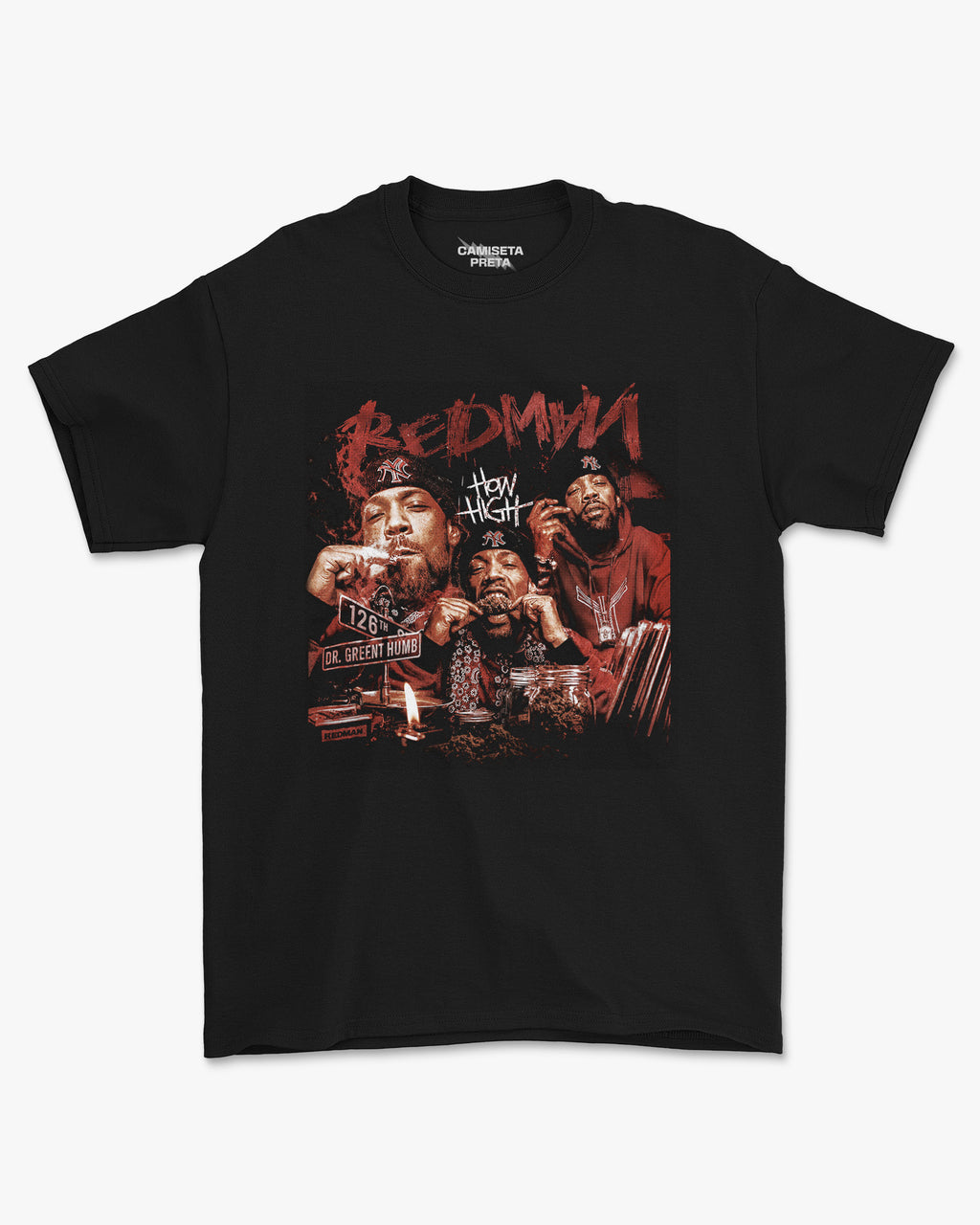 Camiseta Preta Redman How High 126th