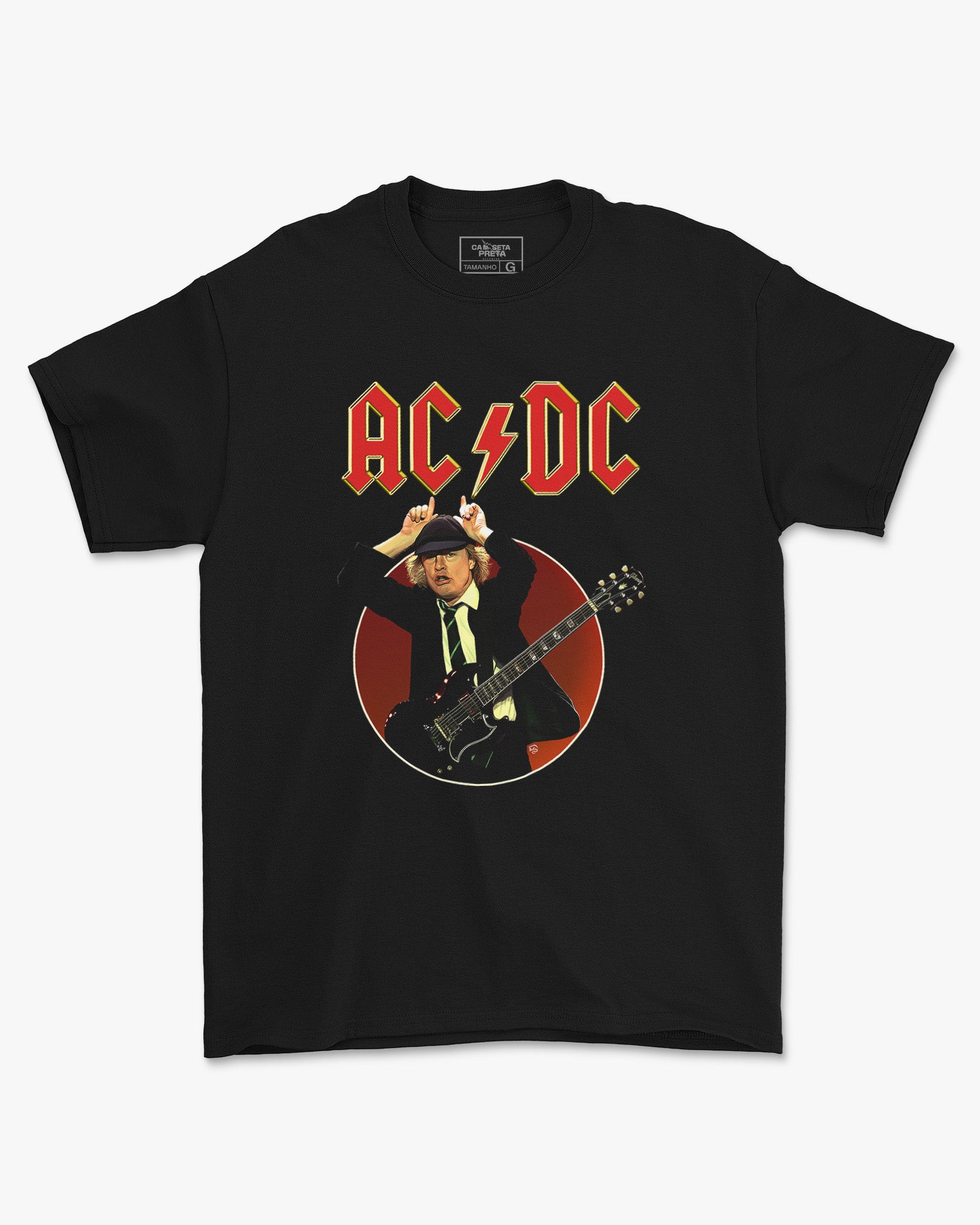 Camiseta Clássica AC/DC Angus Young