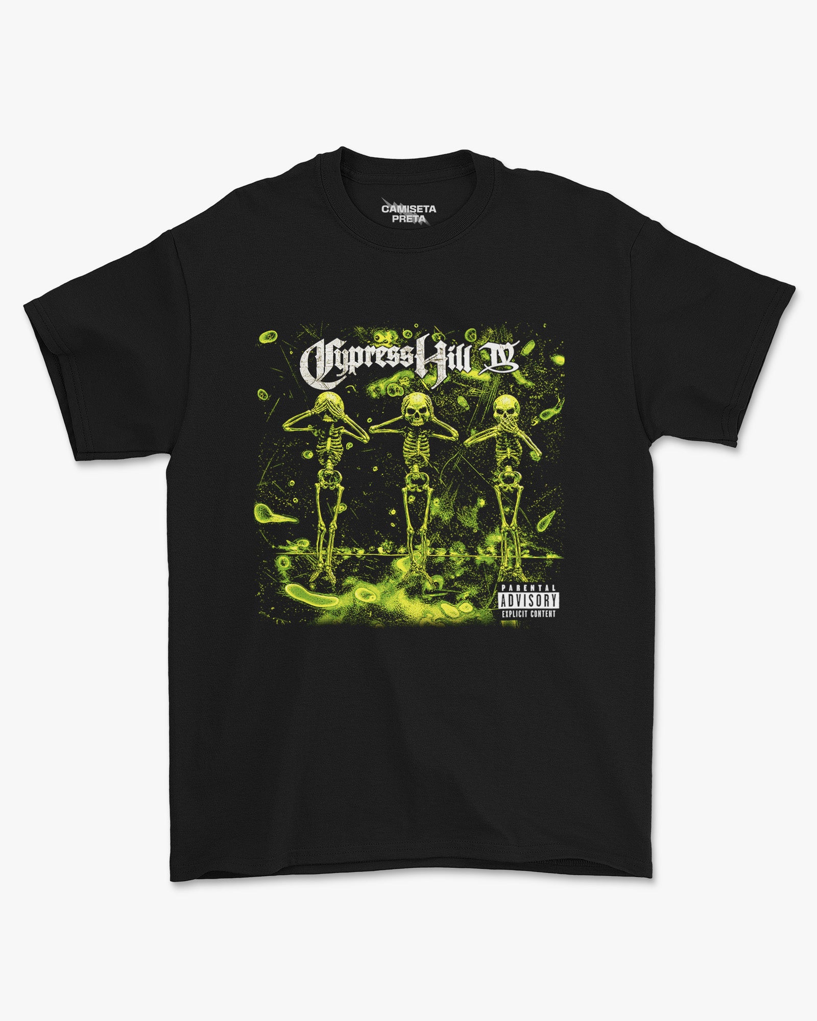 Camiseta Preta Cypress Hill Hear No Evil