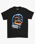Camiseta Preta Skull of Fire Dark Horror Art