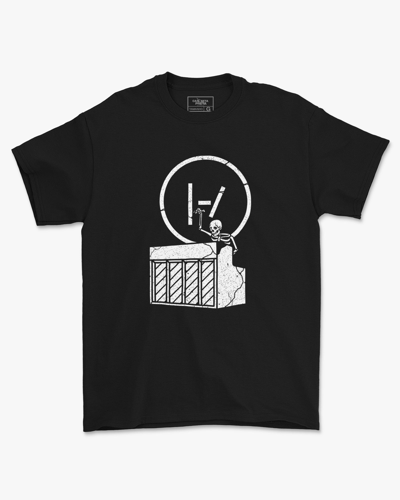 Camiseta Preta Twenty One Pilots Skull