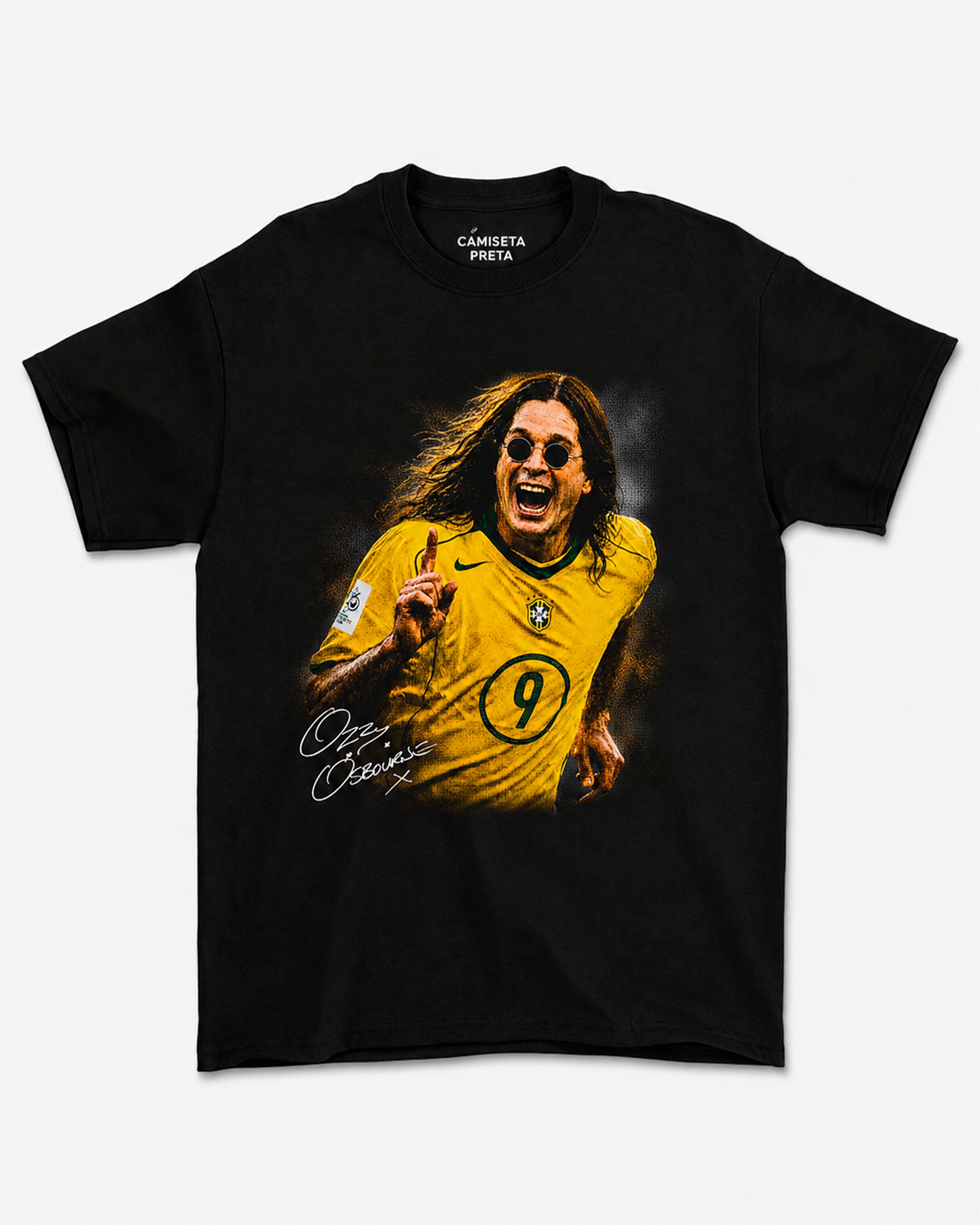 Camiseta Preta Quando Ozzy Marcou o Gol da Final