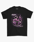 Camiseta Preta Anthrax Logo Roxa Summer 2003 Unissex