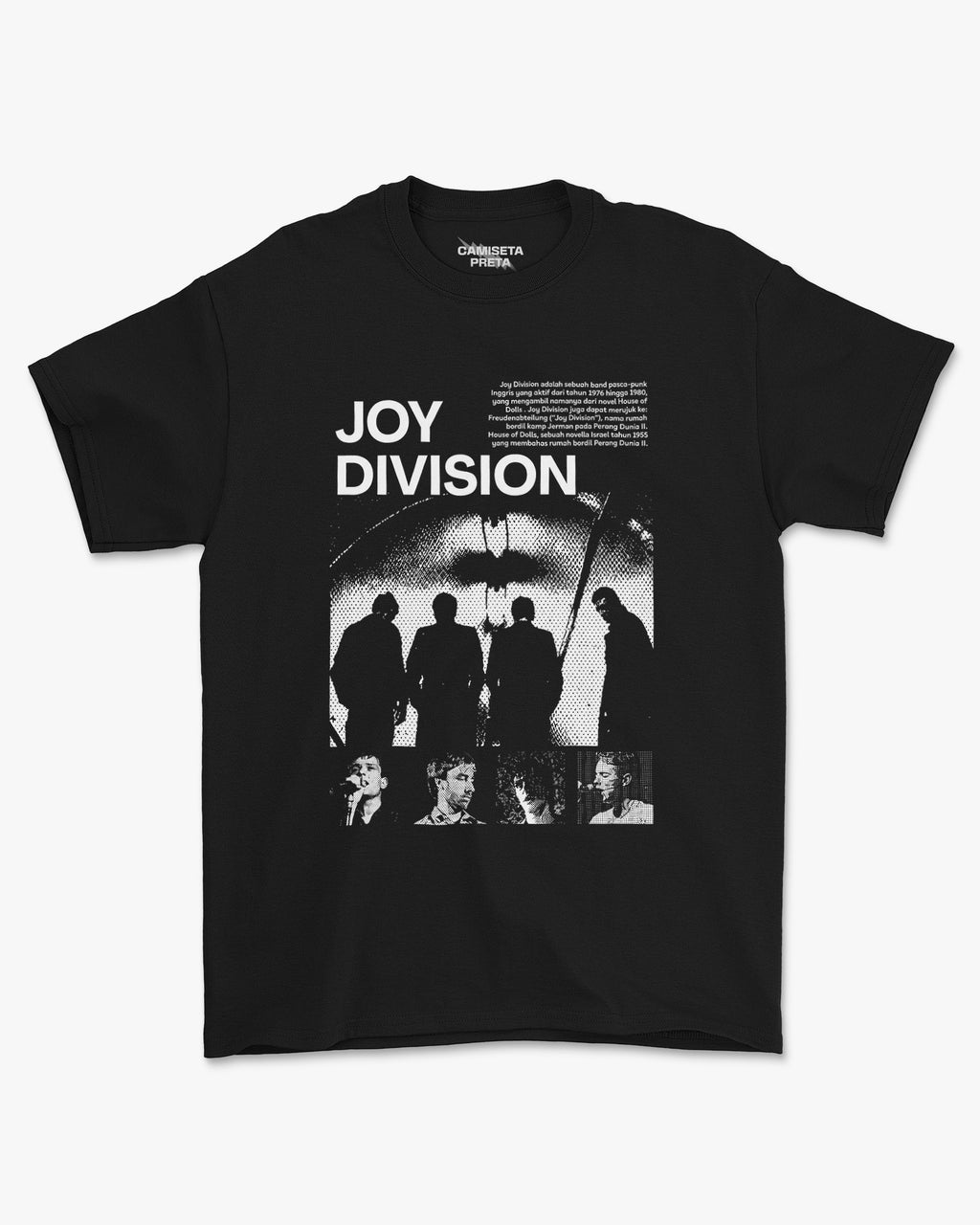 Camiseta Preta Joy Division Waveform Unknown Pleasures
