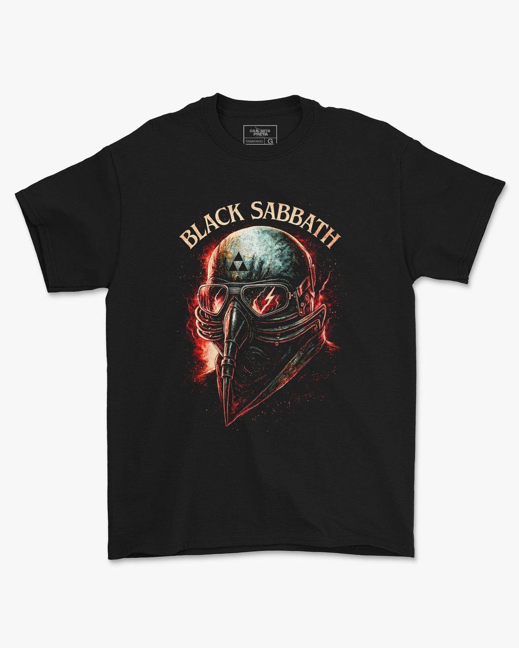 Camiseta Black Sabbath Mask Heavy Metal