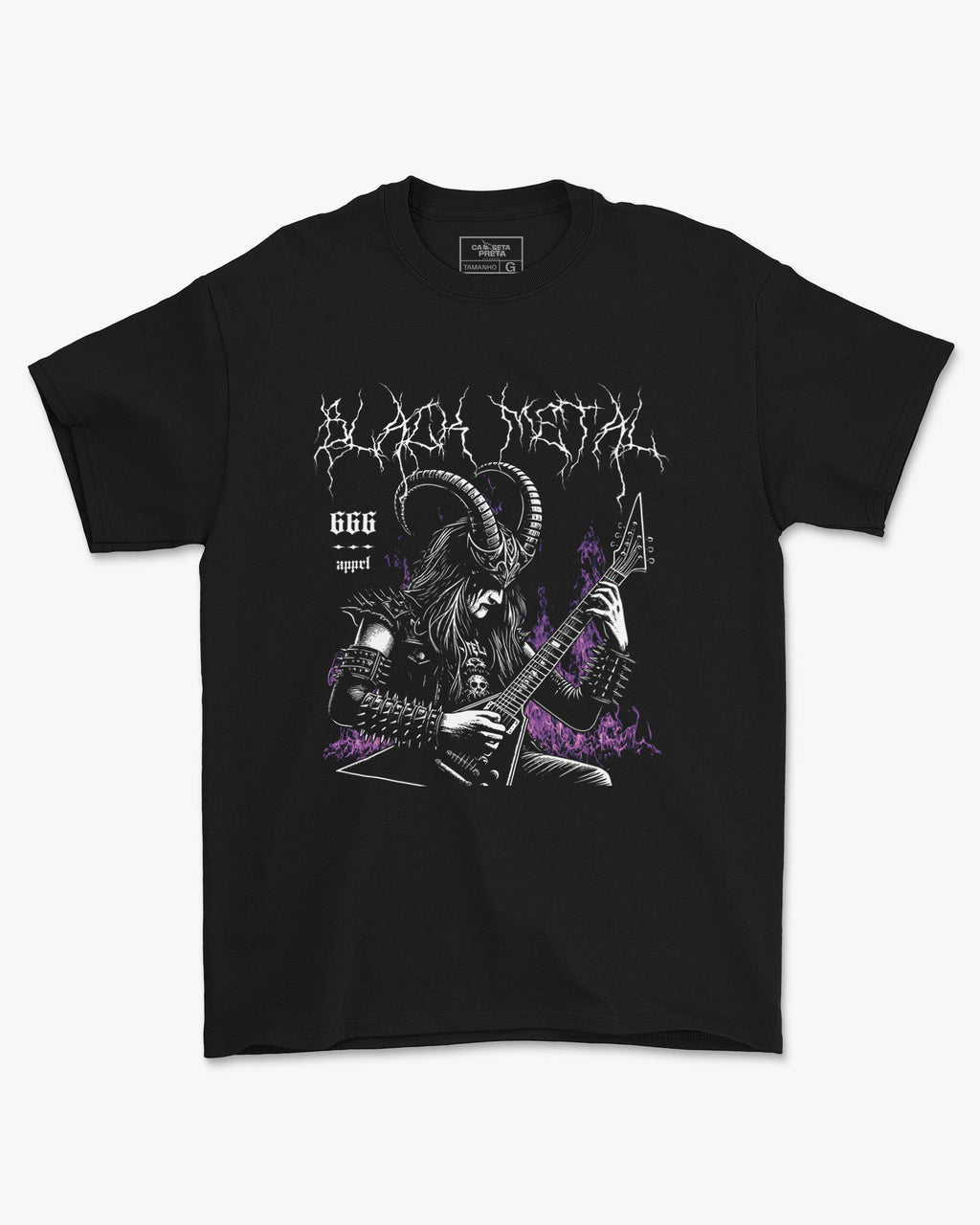 Camiseta Black Metal 666