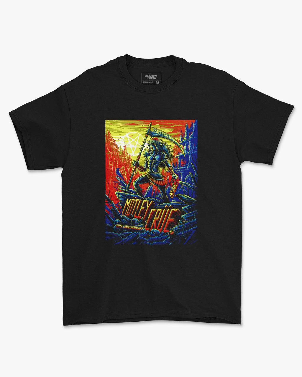 Camiseta Mötley Crüe 40th Anniversary Glam Rock