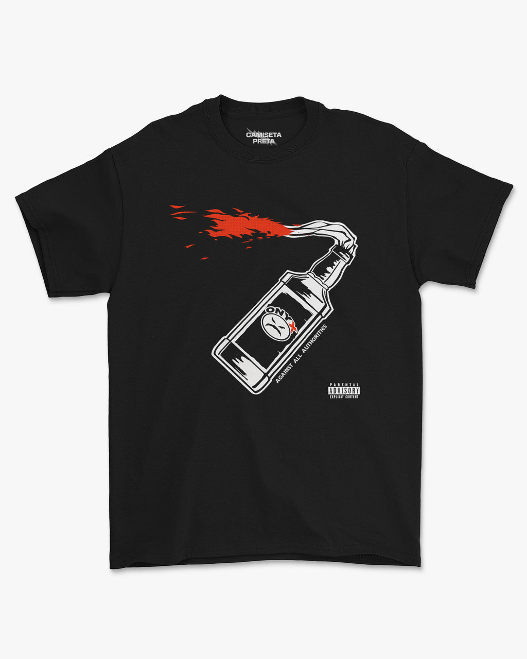 Camiseta Preta Onyx Fire Against Authority