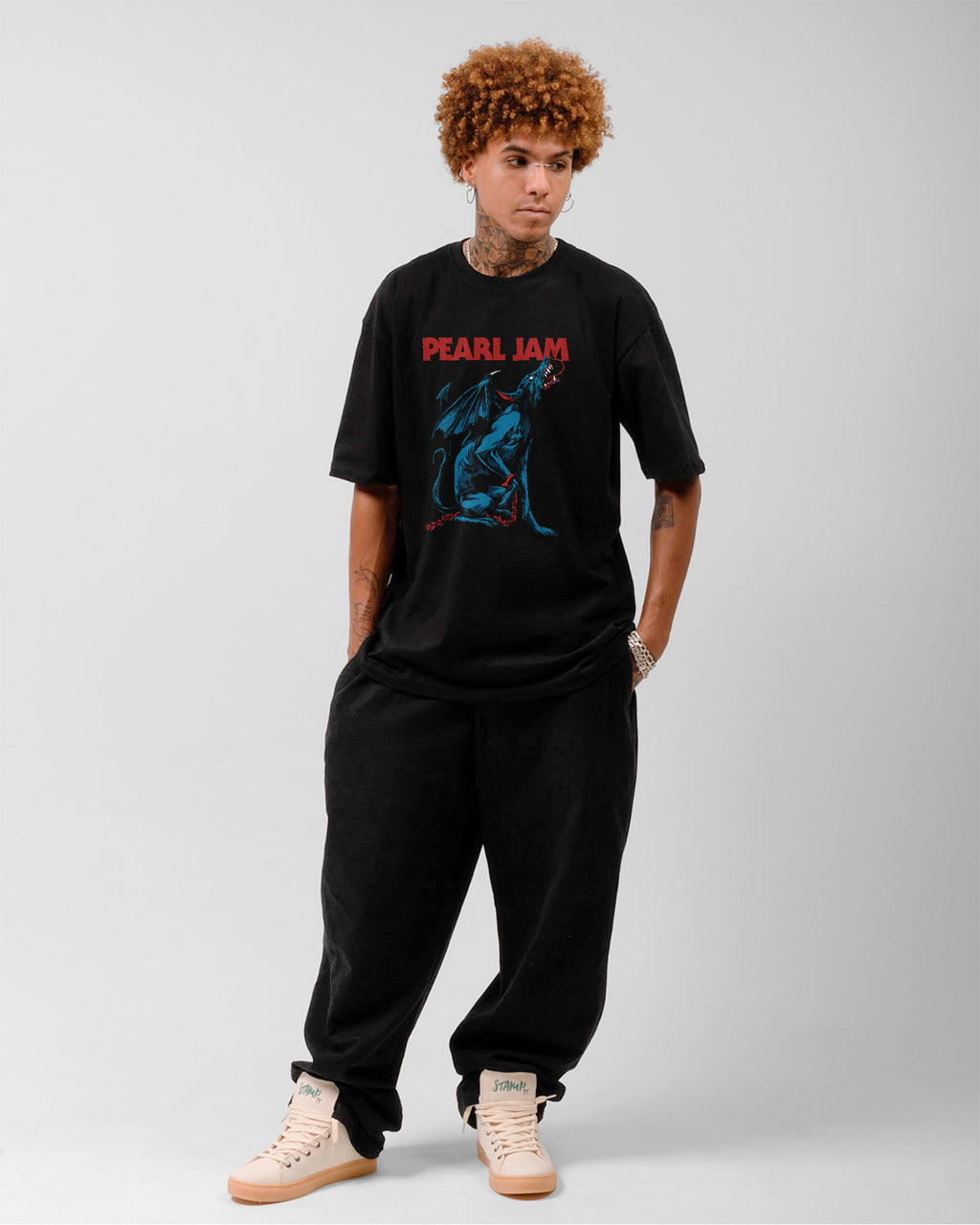 Camiseta Alternativa Pearl Jam Estampa Lobo