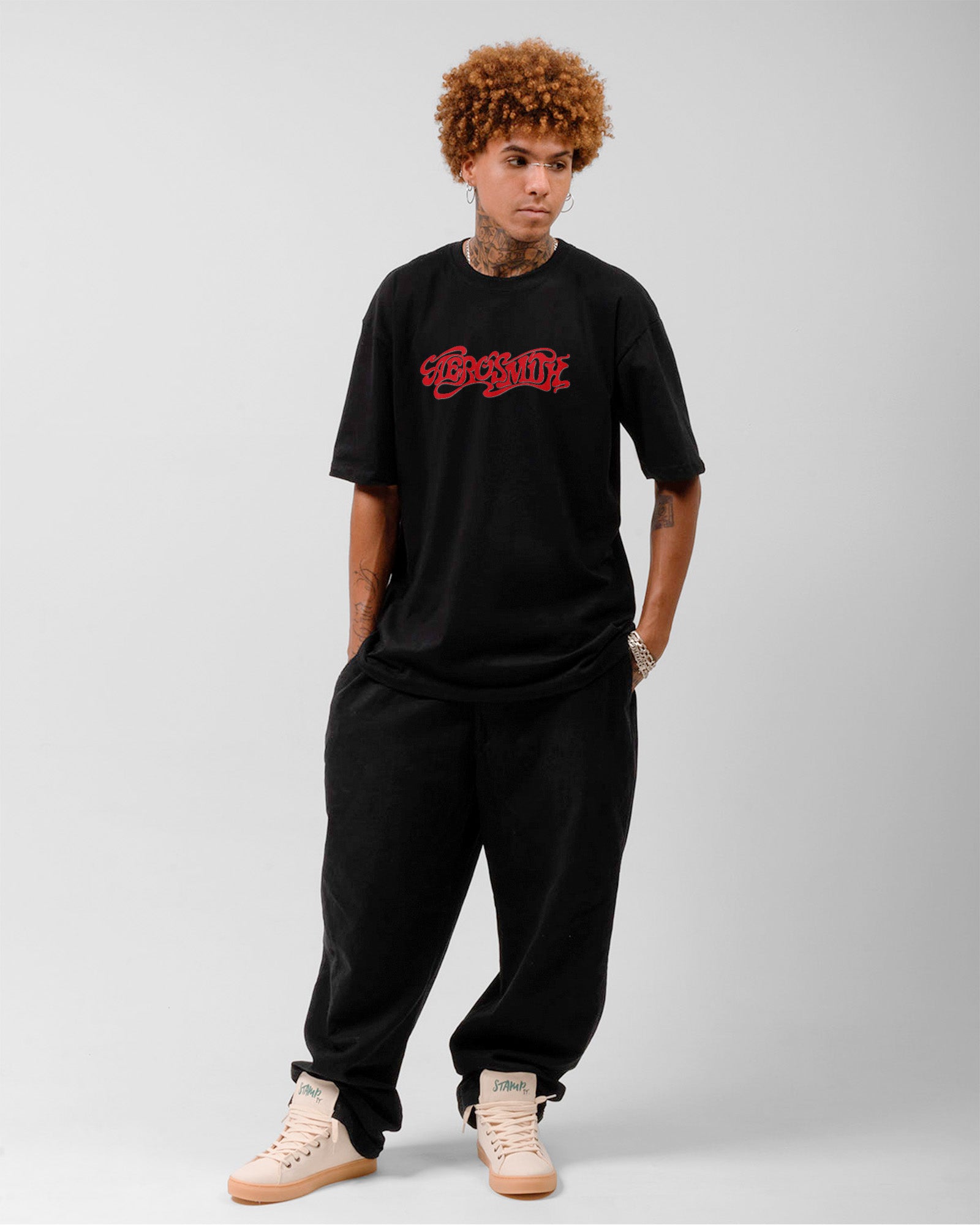 Camiseta Aerosmith Tipografia Retrô