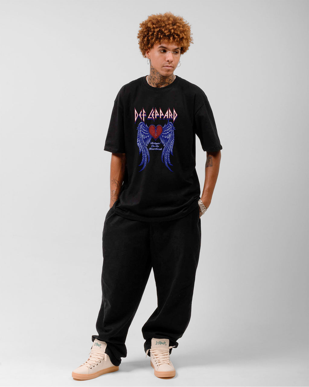 Camiseta Banda Def Leppard Heartbreak Oficial