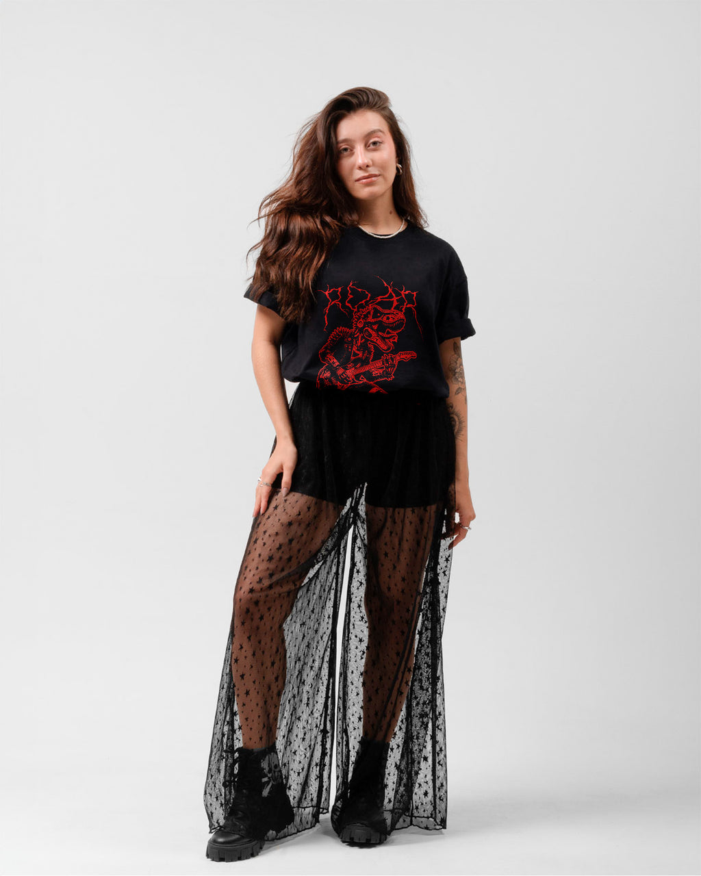 Camiseta T-Rex Rock Red Vintage