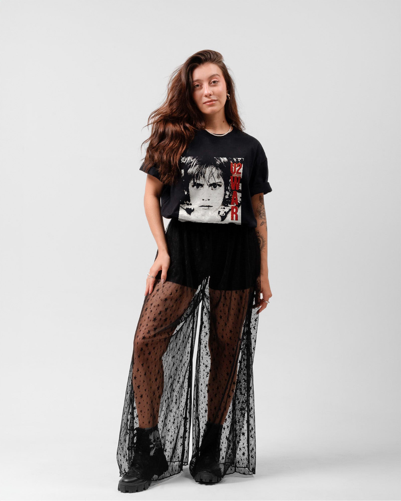 Camiseta Preta U2 Album War 1983