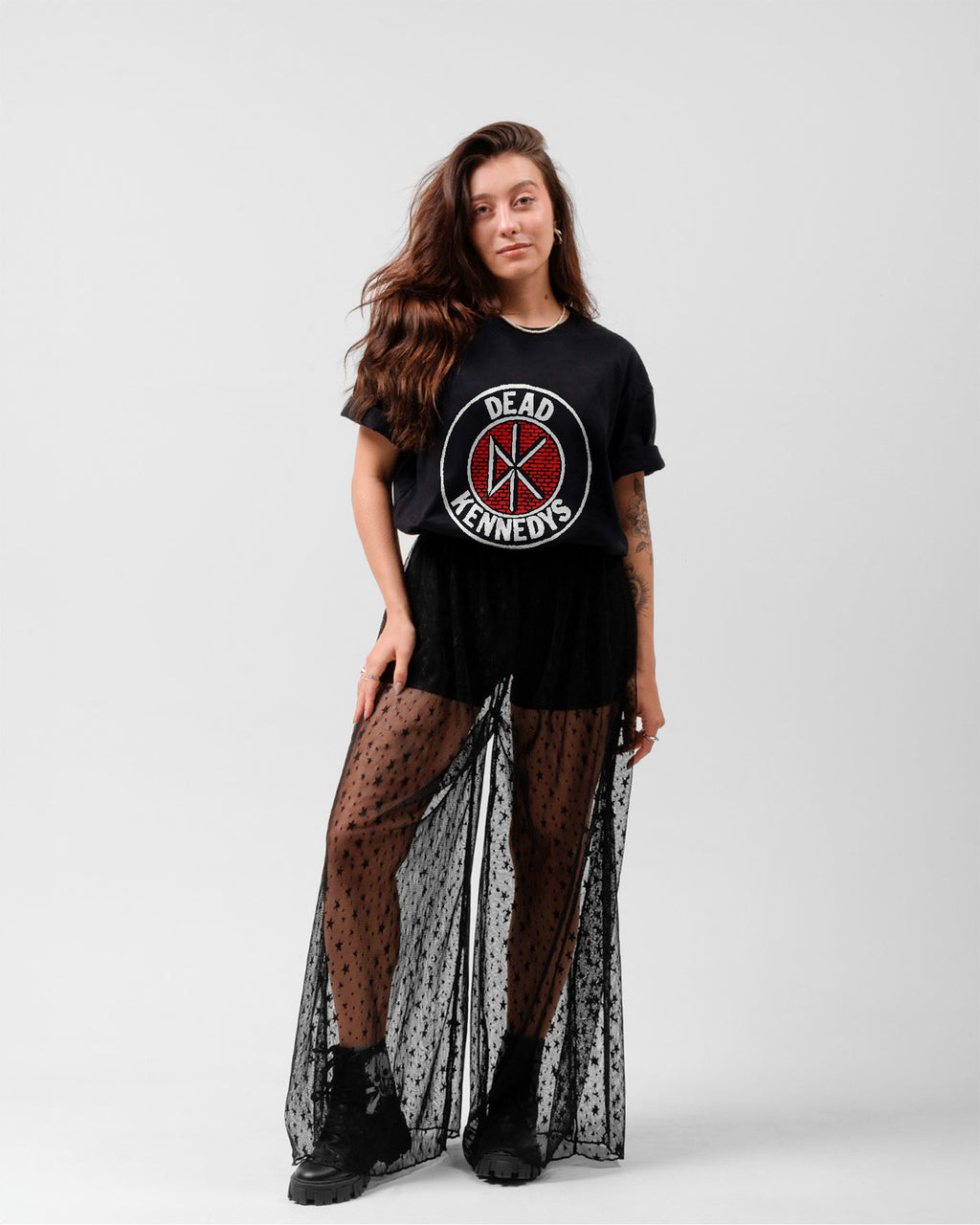 Camiseta Preta Dead Kennedys Logo Círculo Punk