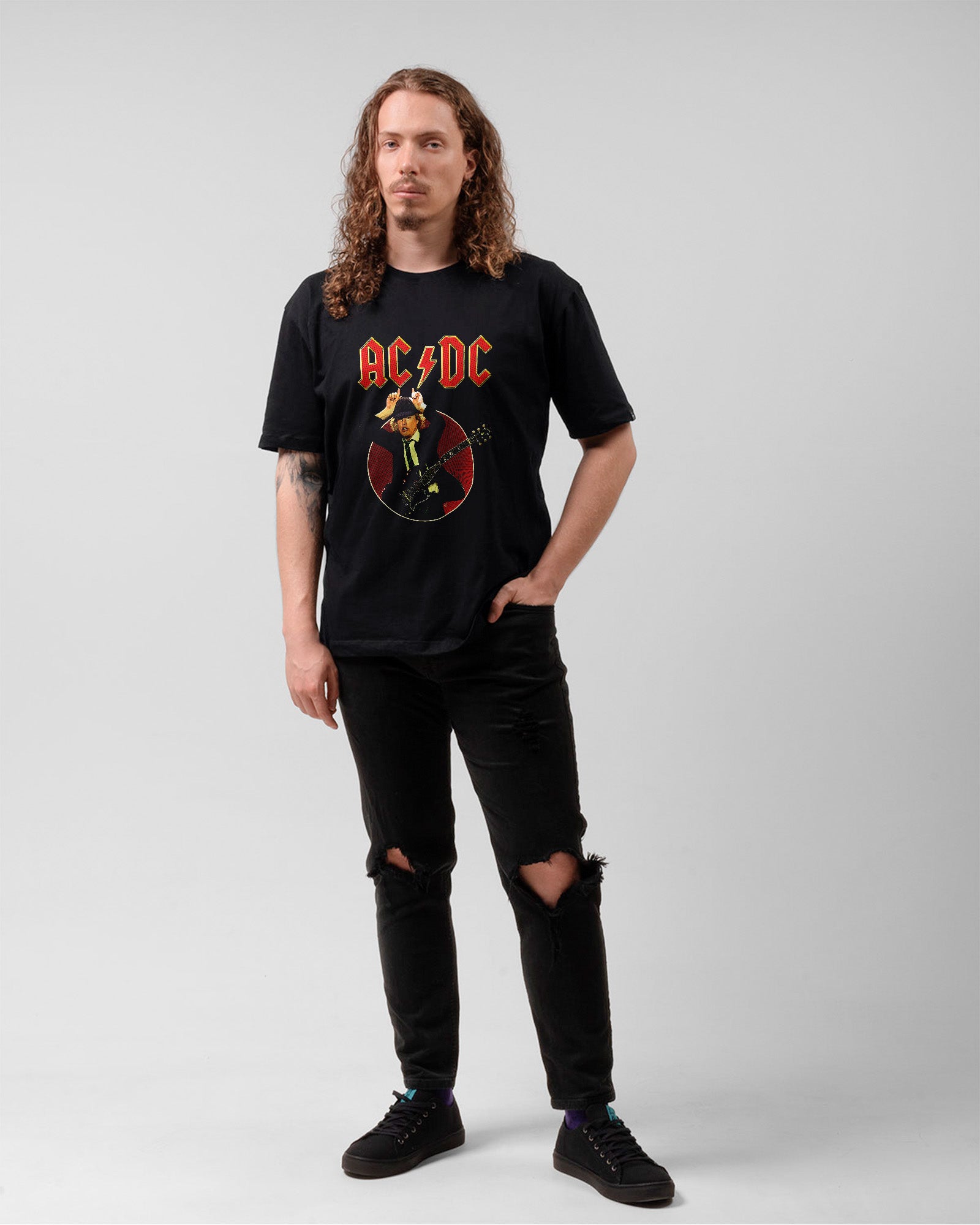 Camiseta Clássica AC/DC Angus Young