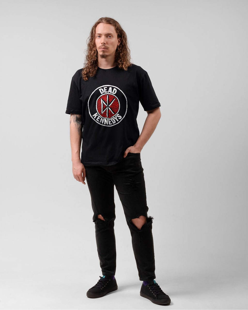 Camiseta Preta Dead Kennedys Logo Círculo Punk