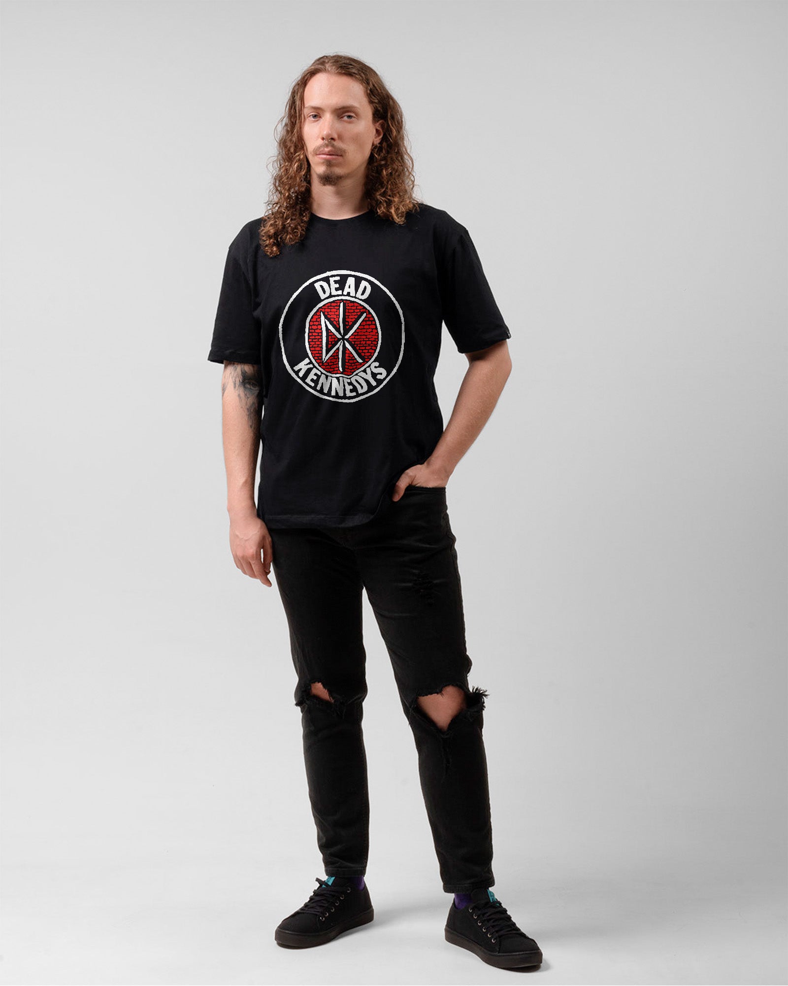 Camiseta Preta Dead Kennedys Logo Círculo Punk
