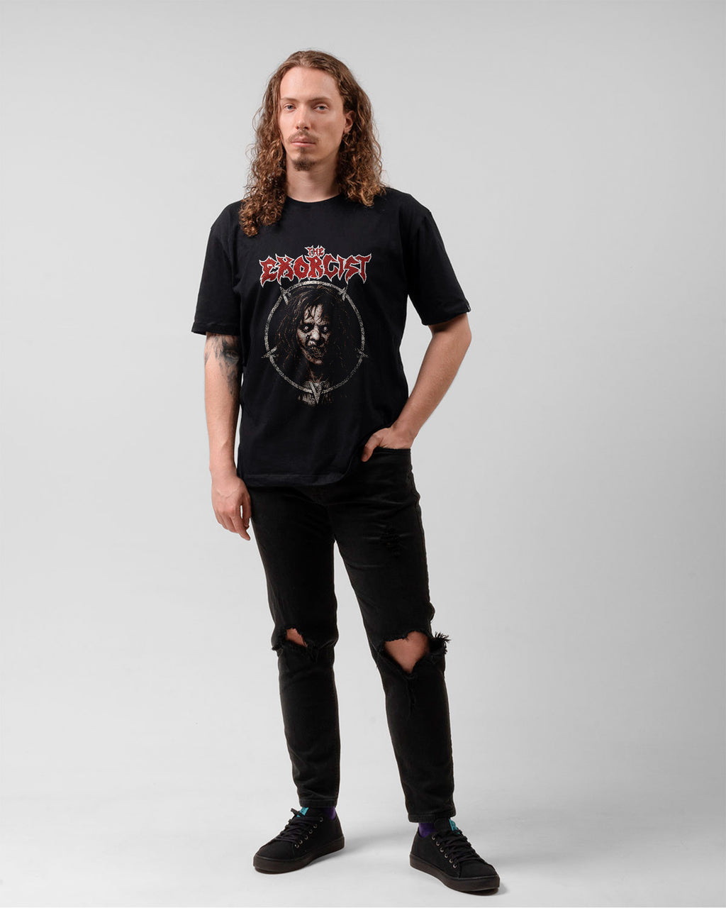 Camiseta Preta The Exorcist Filme de Terror Clássico