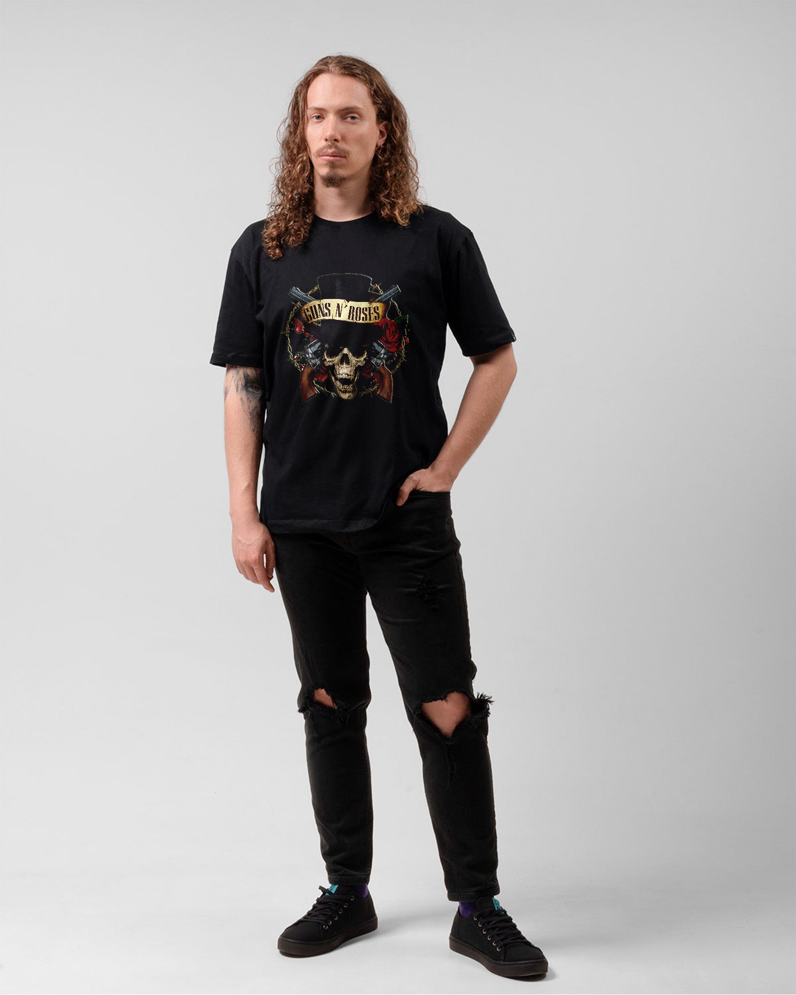 Camiseta Clássica Guns N’ Roses 3D