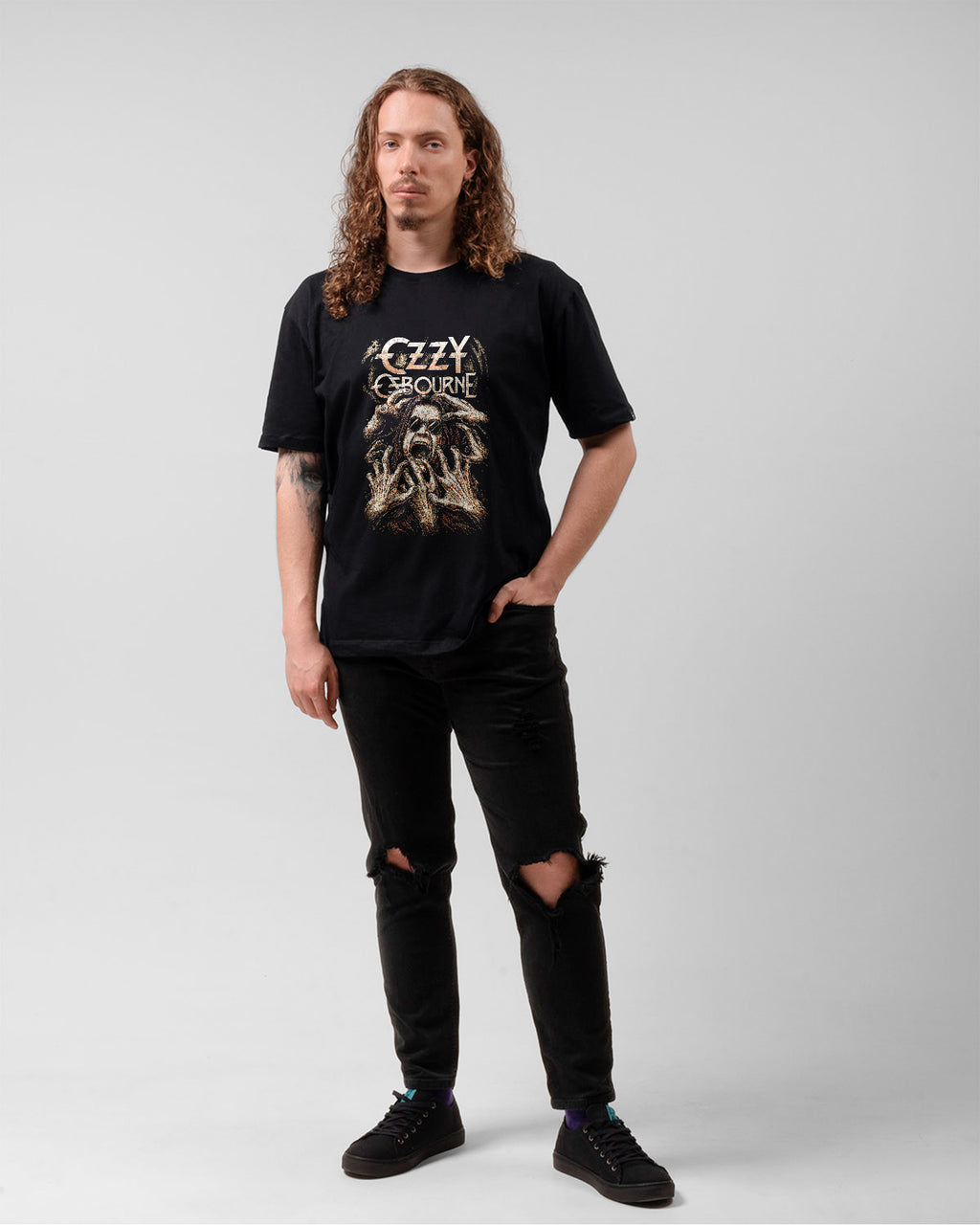 Camiseta Rock Ozzy Osbourne Hands Estampa
