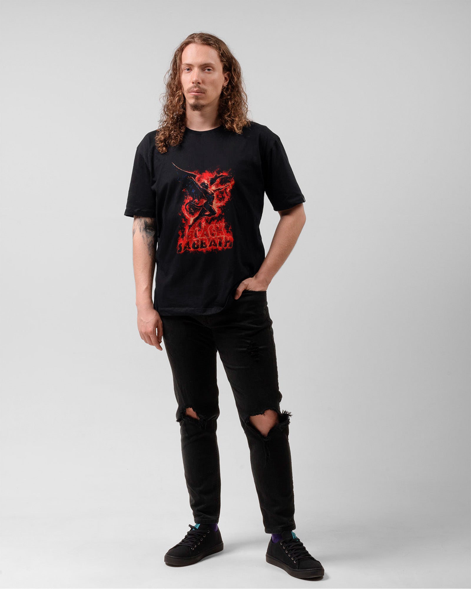 Camiseta Banda Black Sabbath Demon Red Oficial