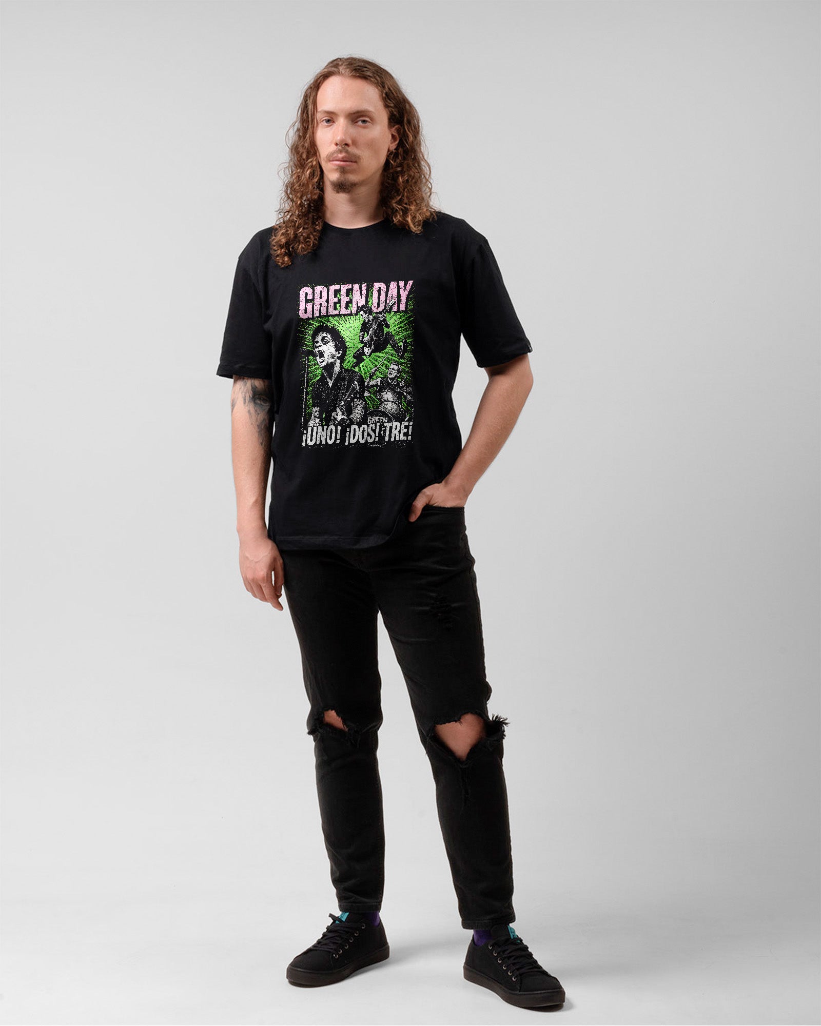 Camiseta Green Day Uno Dos Tré Punk Rock