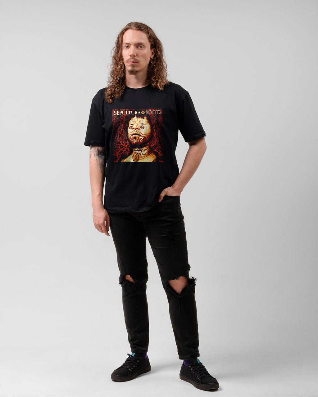 Camiseta Sepultura Capa Album Roots Heavy Metal Brasileiro