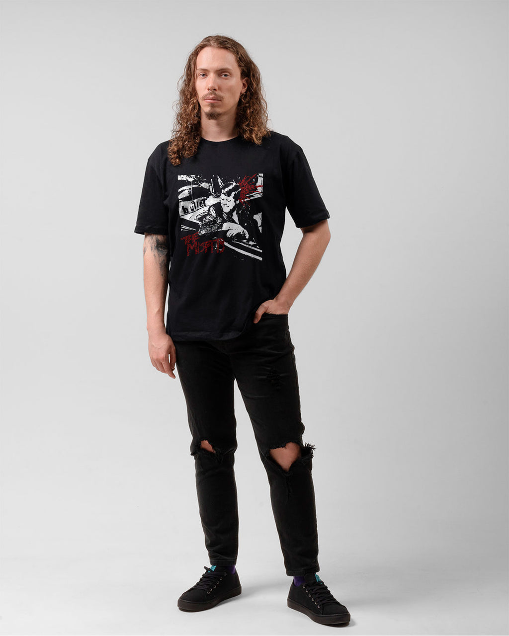 Camiseta The Misfits Bullet Estampa Preta Punk
