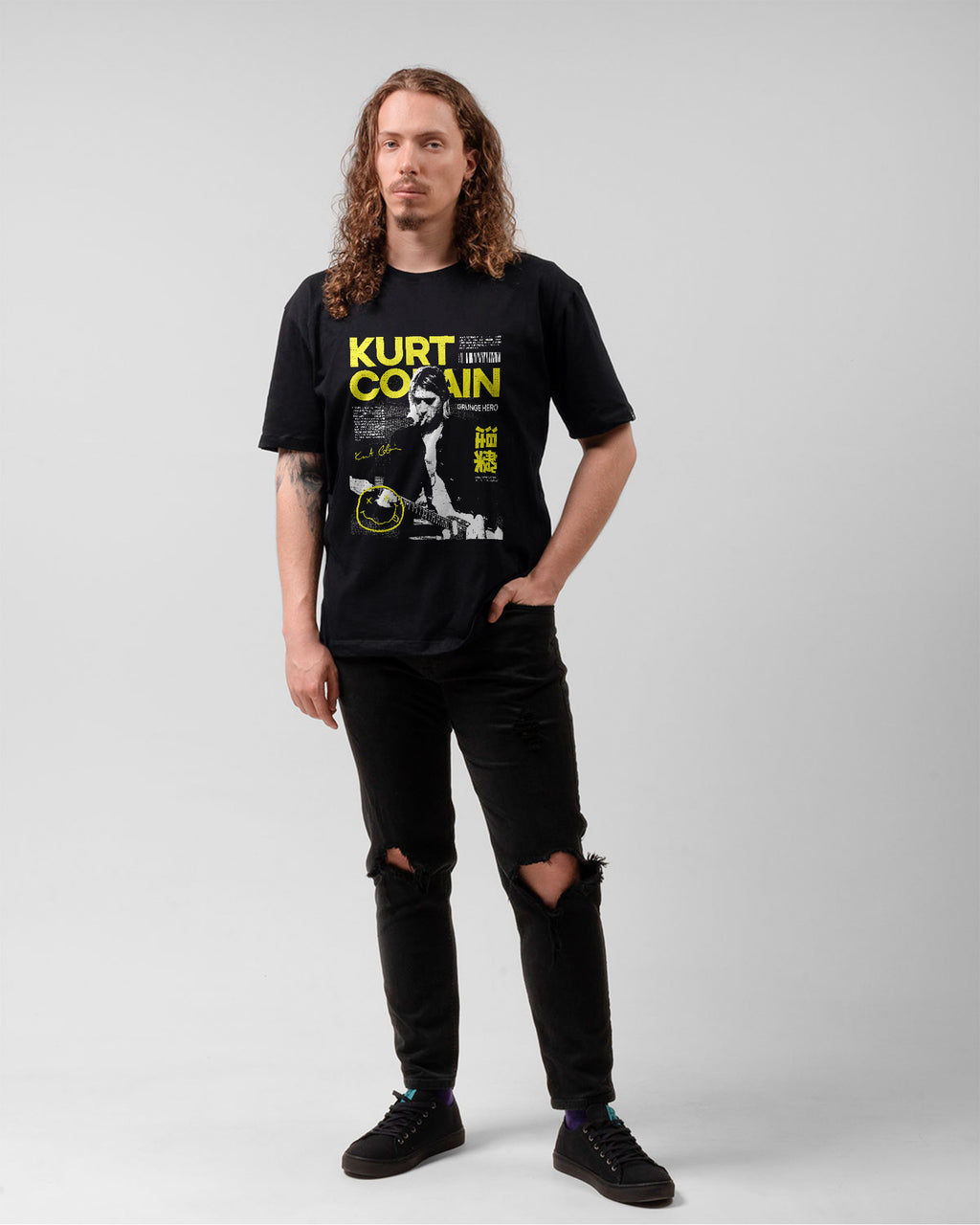 Camiseta Kurt Cobain Grunge Hero