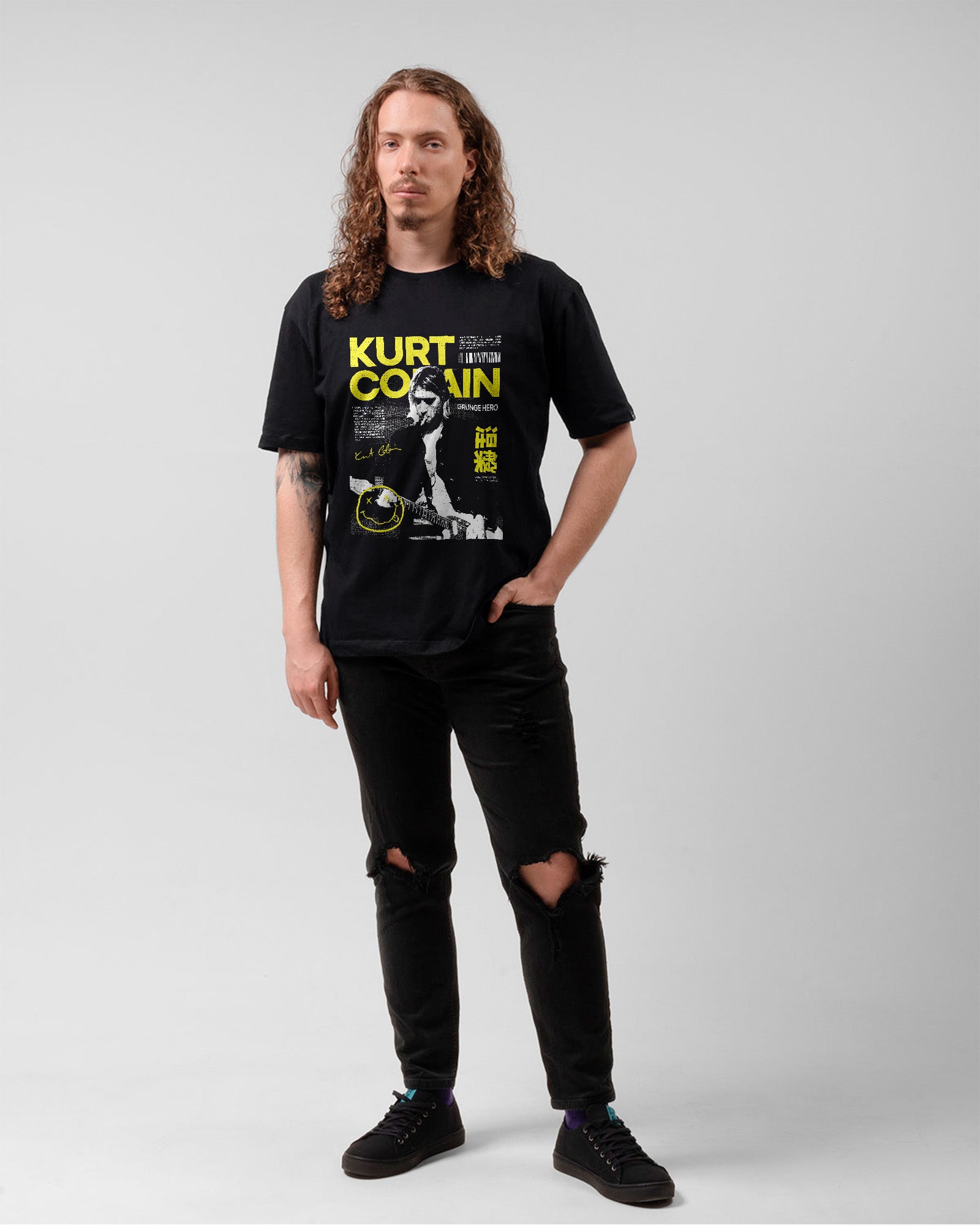 Camiseta Kurt Cobain Grunge Hero