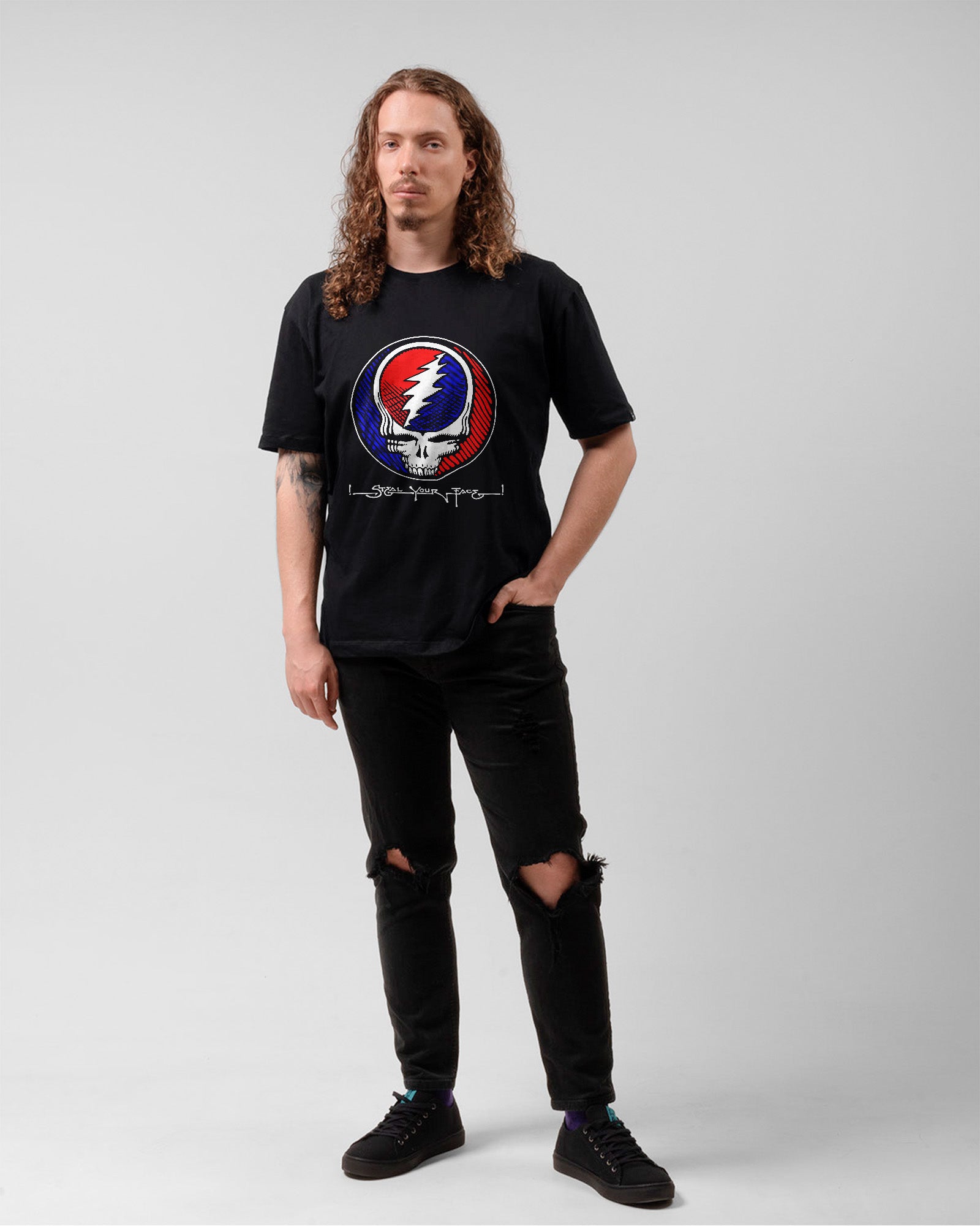 Camiseta Grateful Dead Steal Your Face Psicodélica