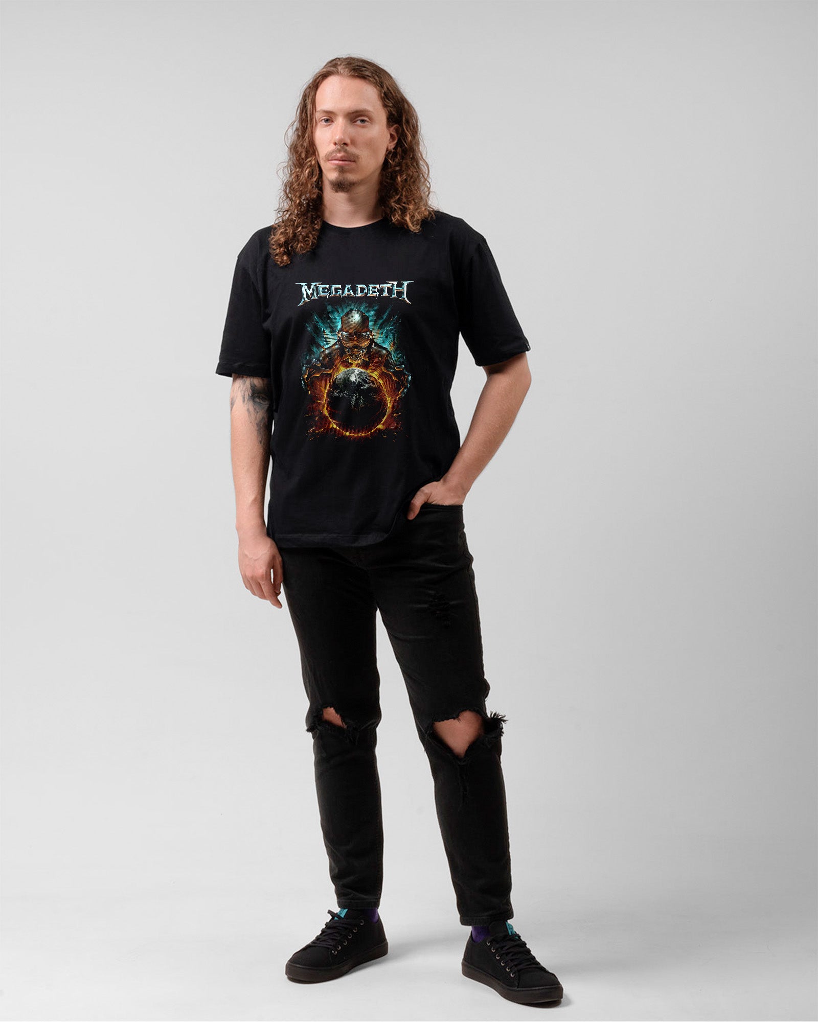 Camiseta Preta Megadeth Metal