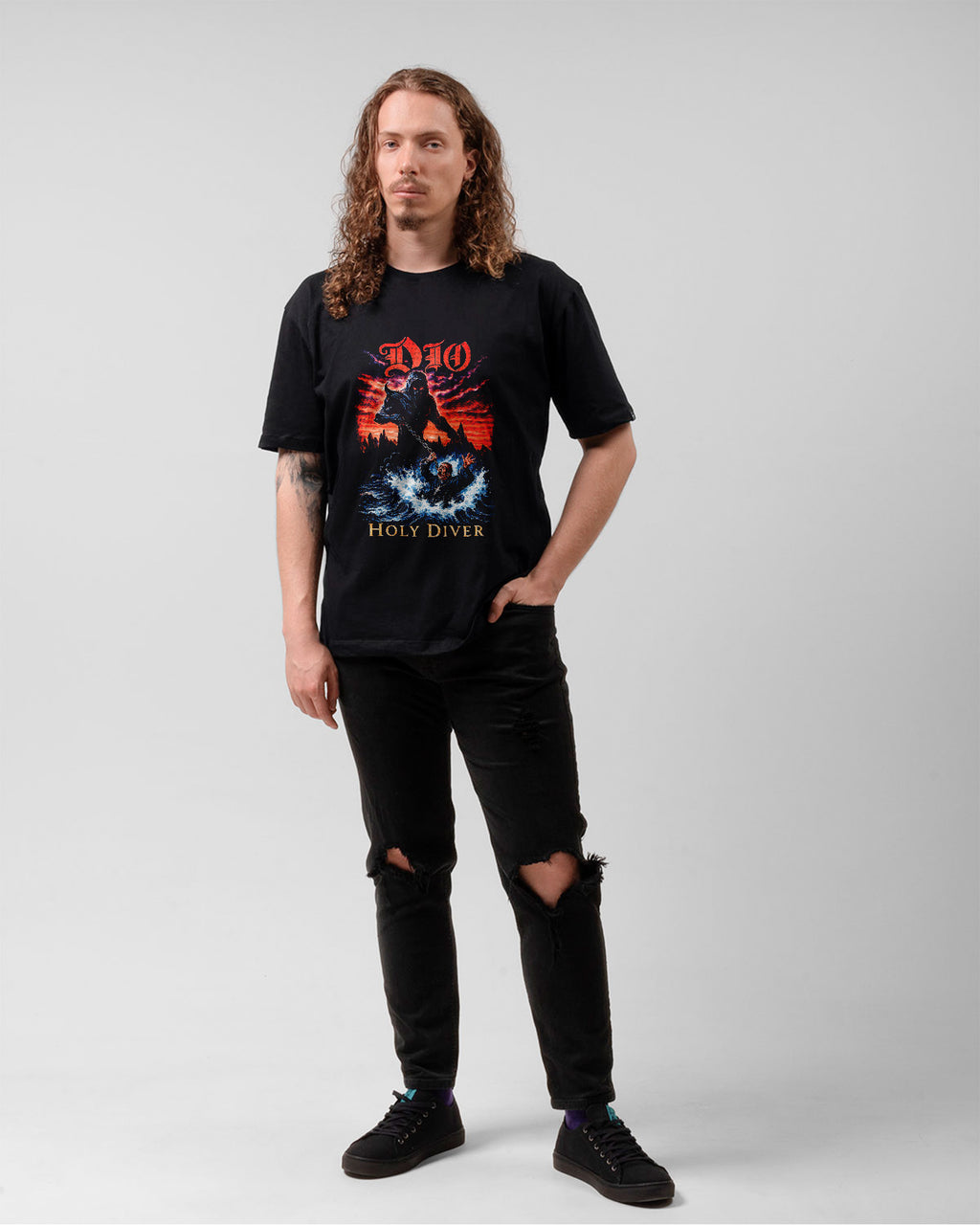 Camiseta Preta Dio Holy Diver Clássica