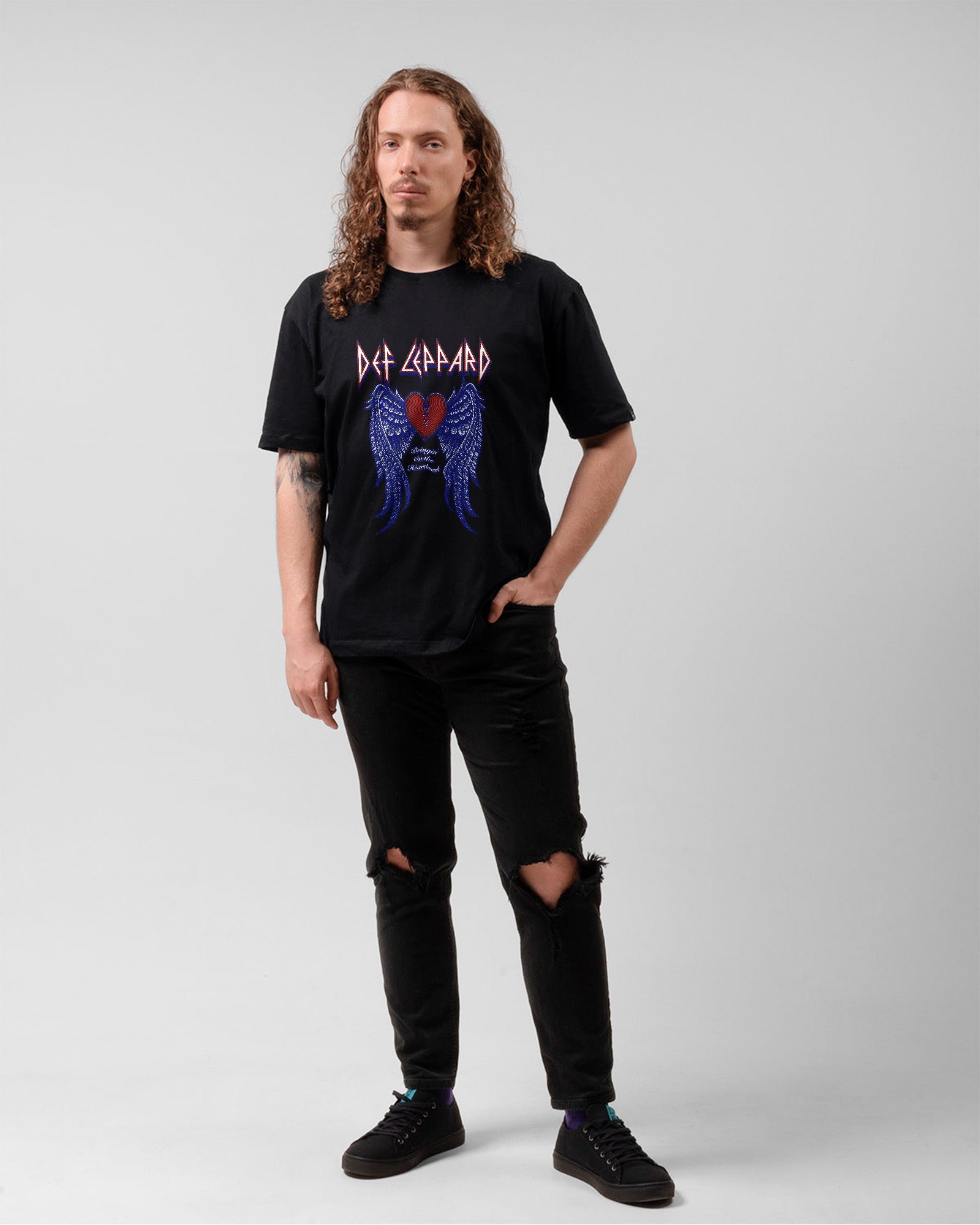 Camiseta Banda Def Leppard Heartbreak Oficial
