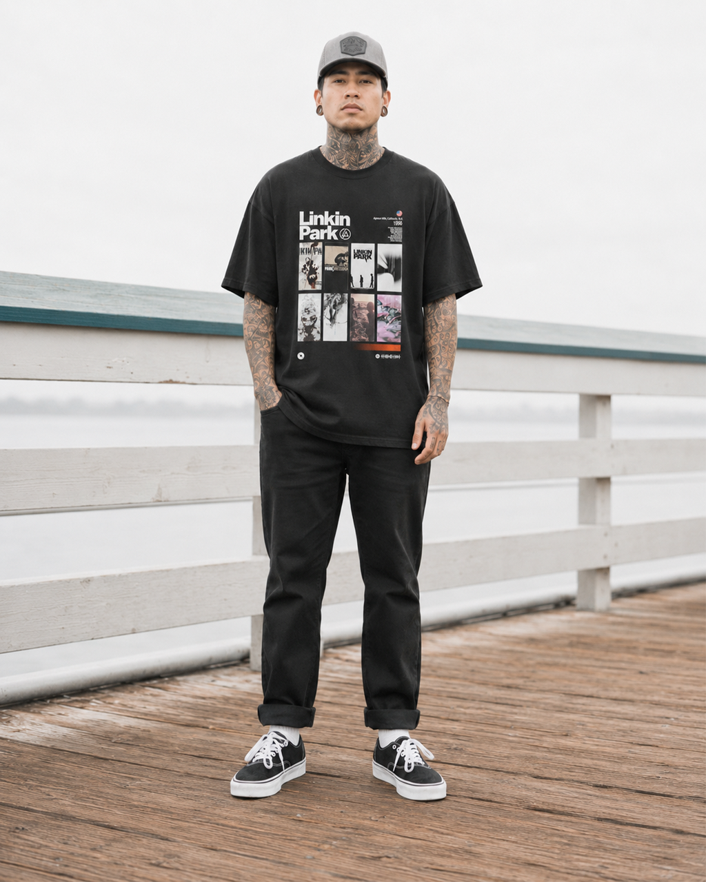 Camiseta Preta Linkin Park Discografia